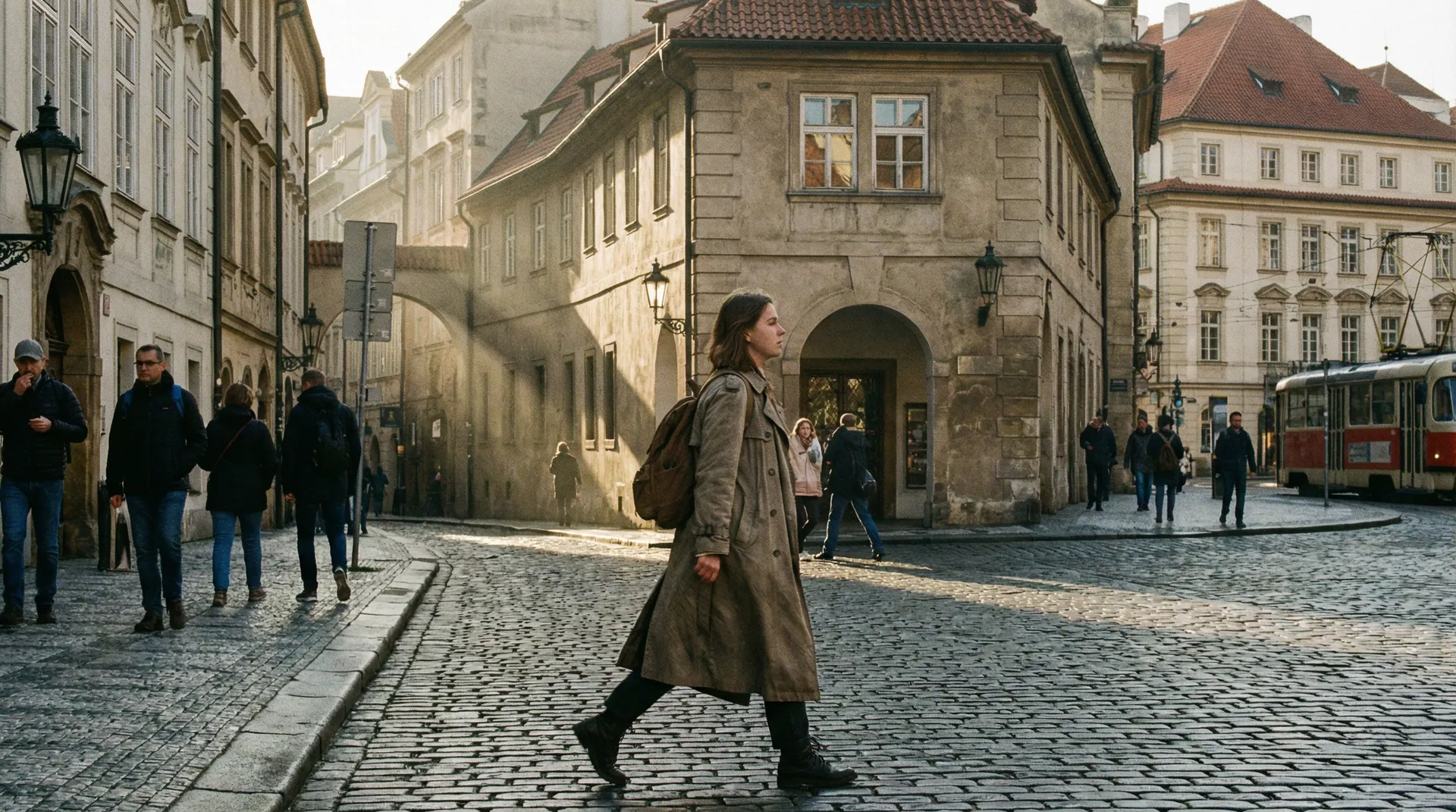 布拉格清晨街头行人纪实 - 捷克搭讪 最新拍摄